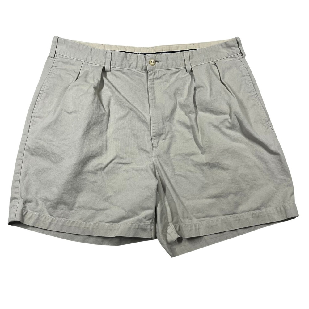 Polo Ralph Lauren Andrew Short Mens 38 (Fits 36W) Double Pleated Beige‎ Vintage